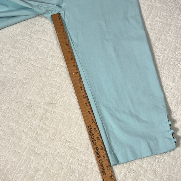Verve Blues light blue sailor crop stretch capri pants with pockets 16 - Picture 5 of 8